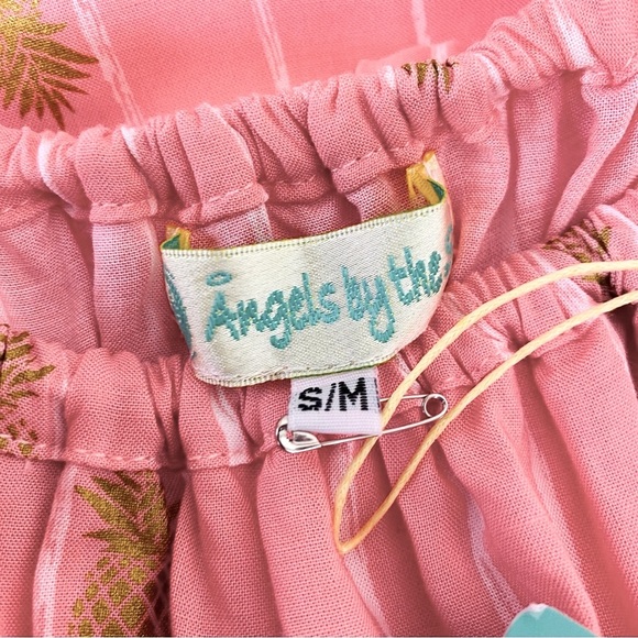 Angels By The Sea Moana Pineapple Coral Maxi Dress Size S/M - Picture 4 of 7